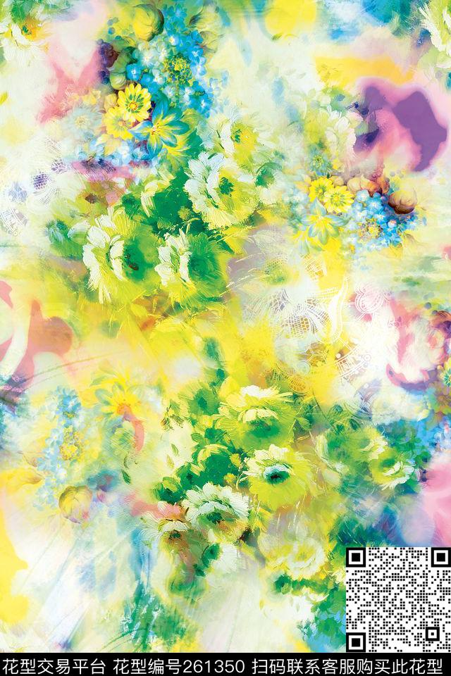 爆款散花数码印花华亿平台下载（图片编号: 261350） - 瓦栏（Walan）