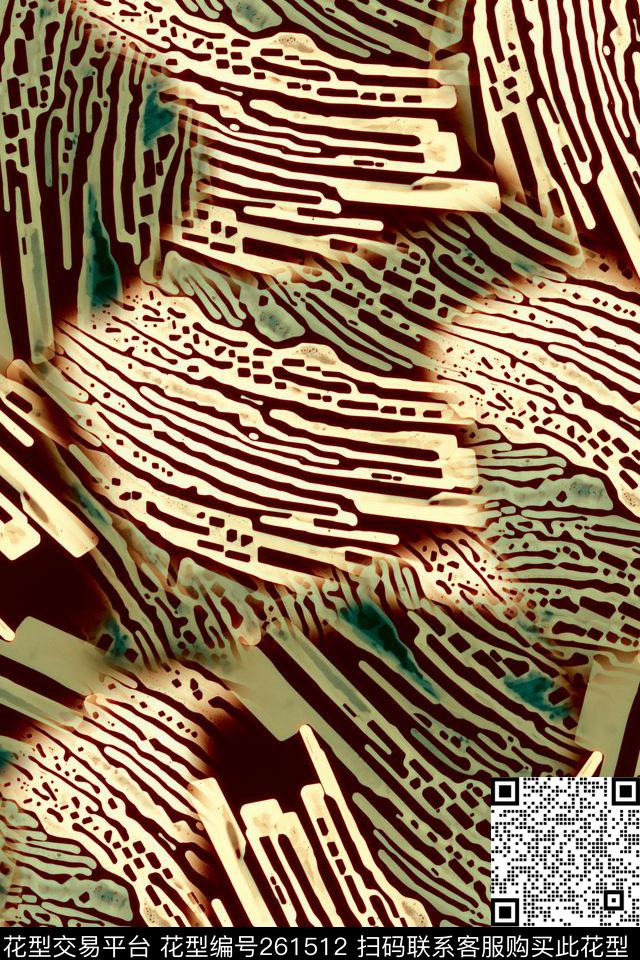 几何肌理拼贴抽象科技感条纹感悟抽象数码印花华亿平台下载（图片编号: 261512） - 瓦栏（Walan）