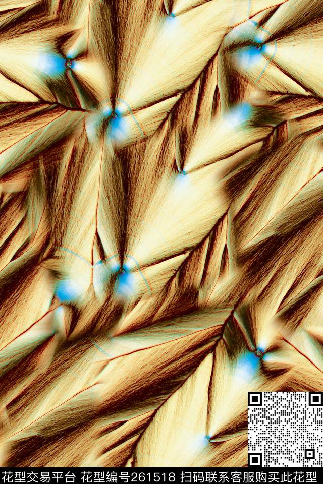 抽象光影复古数码印花华亿平台下载（图片编号: 261518） - 瓦栏（Walan）