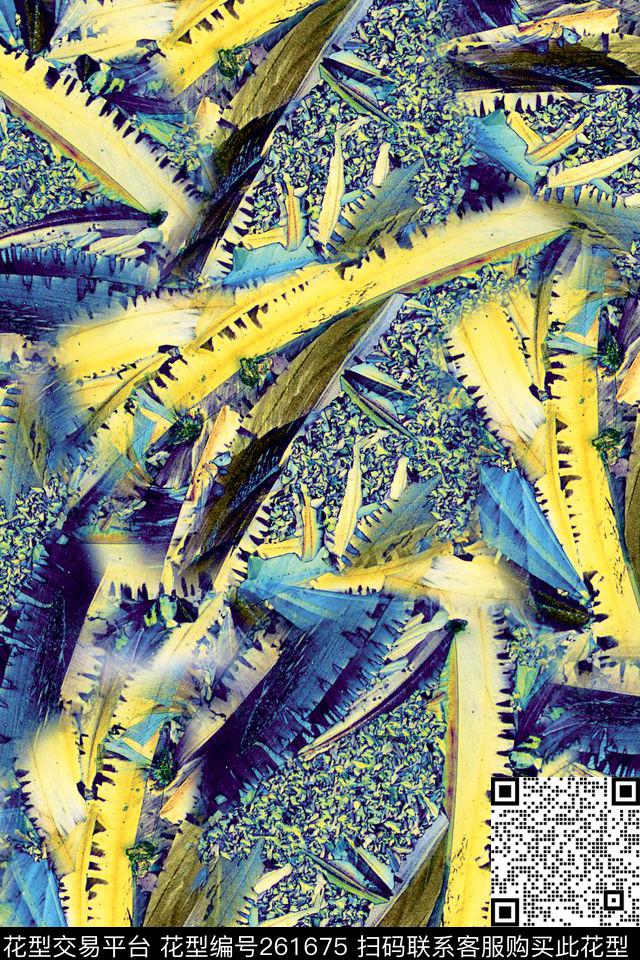 抽象斑驳时尚数码印花华亿平台下载（图片编号: 261675） - 瓦栏（Walan）