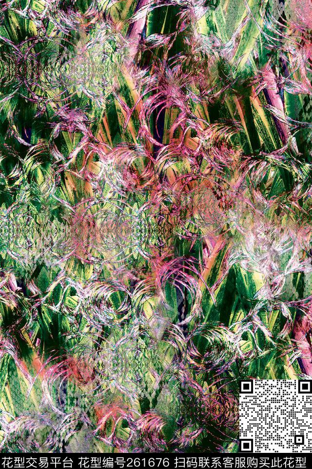 抽象纹路肌理数码印花华亿平台下载（图片编号: 261676） - 瓦栏（Walan）