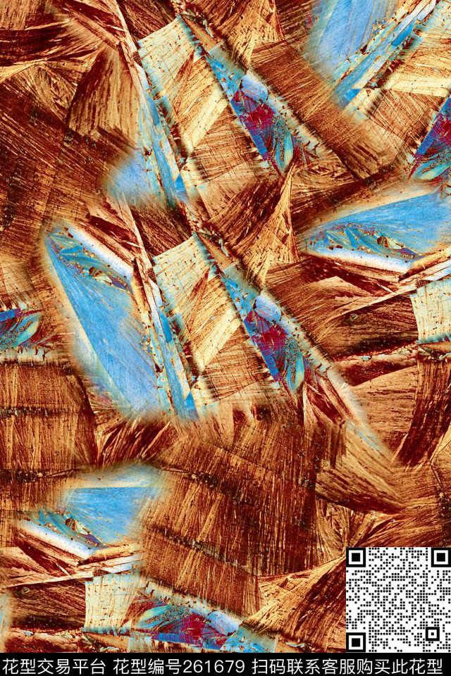 抽象块面肌理数码印花华亿平台下载（图片编号: 261679） - 瓦栏（Walan）