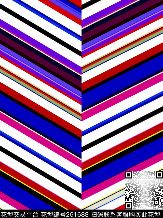 条纹几何简约传统印花华亿平台下载（图片编号: 261688） - 瓦栏（Walan）
