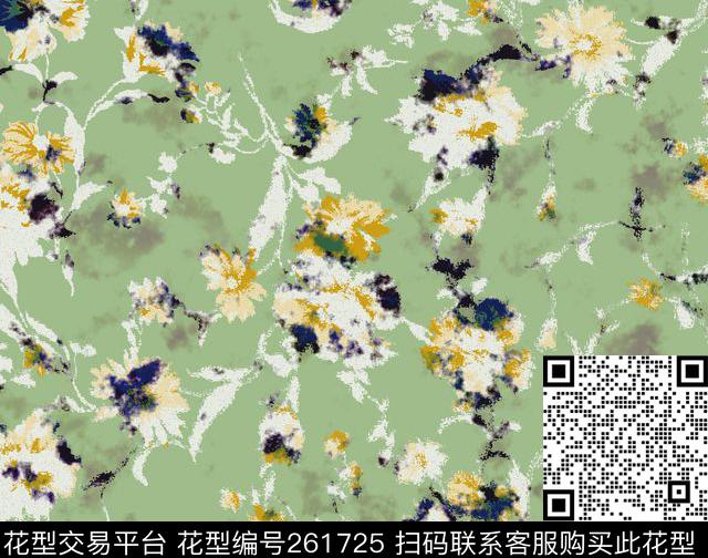 花卉手绘S-艺术花卉/Art数码印花华亿平台下载（图片编号: 261725） - 瓦栏（Walan）