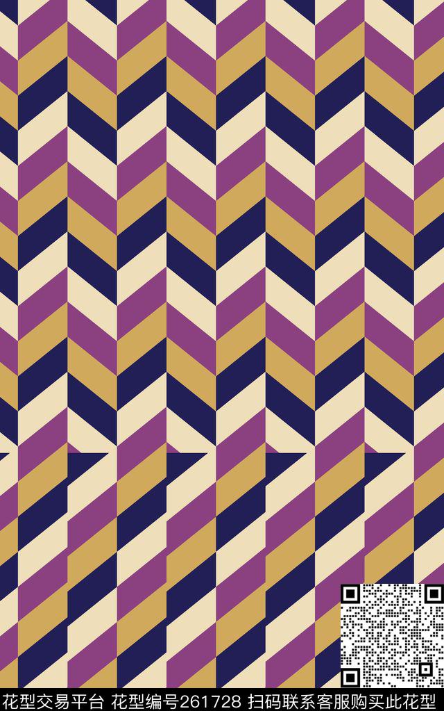 F-几何条纹/Fringe传统印花华亿平台下载（图片编号: 261728） - 瓦栏（Walan）