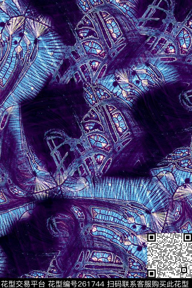 抽象肌理感悟抽象数码印花华亿平台下载（图片编号: 261744） - 瓦栏（Walan）