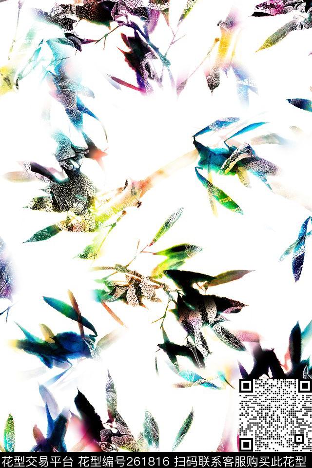 抽象纹李灵动数码印花华亿平台下载（图片编号: 261816） - 瓦栏（Walan）