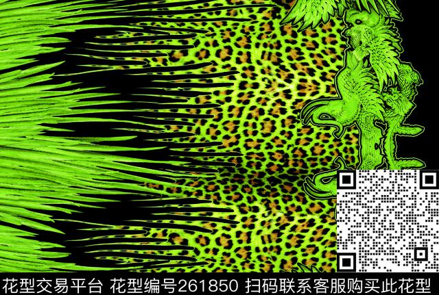 植物动物纹纹理数码印花华亿平台下载（图片编号: 261850） - 瓦栏（Walan）