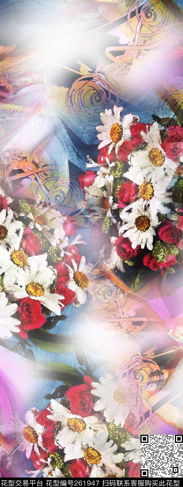 花卉植物写实数码印花华亿平台下载（图片编号: 261947） - 瓦栏（Walan）