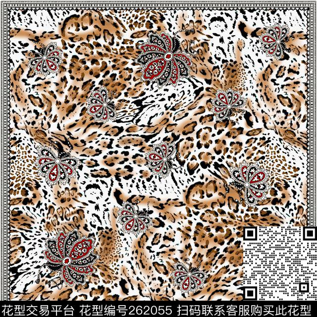欧式复古豹纹数码印花华亿平台下载（图片编号: 262055） - 瓦栏（Walan）