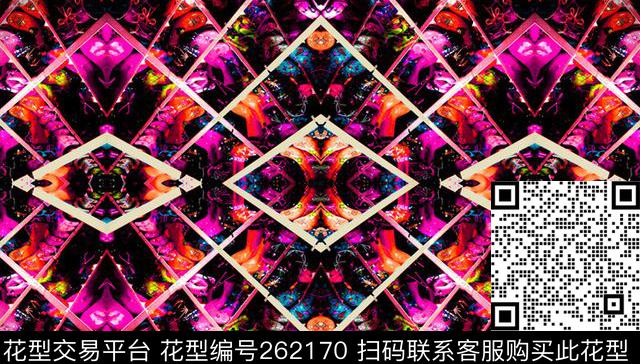 花卉炫彩抽象数码印花华亿平台下载（图片编号: 262170） - 瓦栏（Walan）