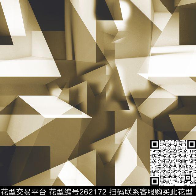 立体几何抽象数码印花华亿平台下载（图片编号: 262172） - 瓦栏（Walan）