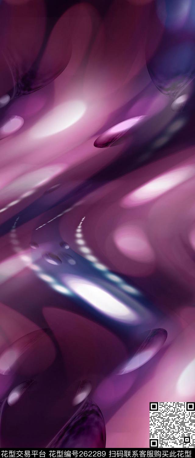 曲线斑点舞动数码印花华亿平台下载（图片编号: 262289） - 瓦栏（Walan）