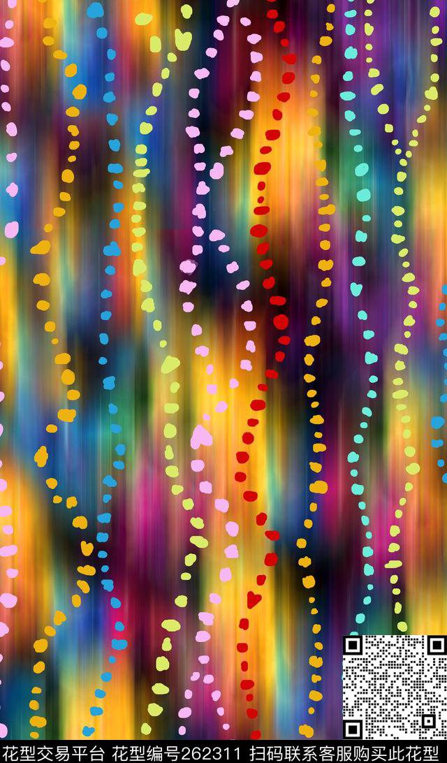 点点炫彩梦幻数码印花华亿平台下载（图片编号: 262311） - 瓦栏（Walan）