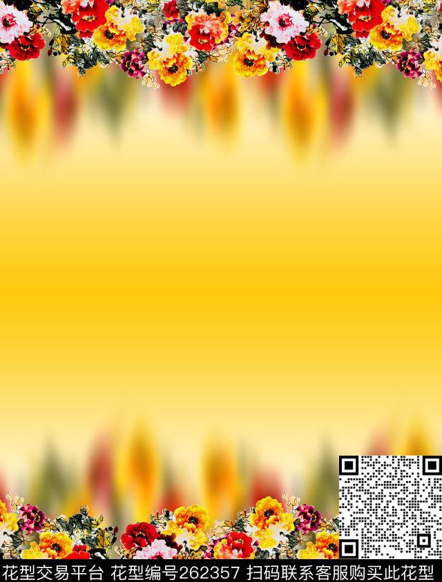 花卉植物定位传统印花华亿平台下载（图片编号: 262357） - 瓦栏（Walan）