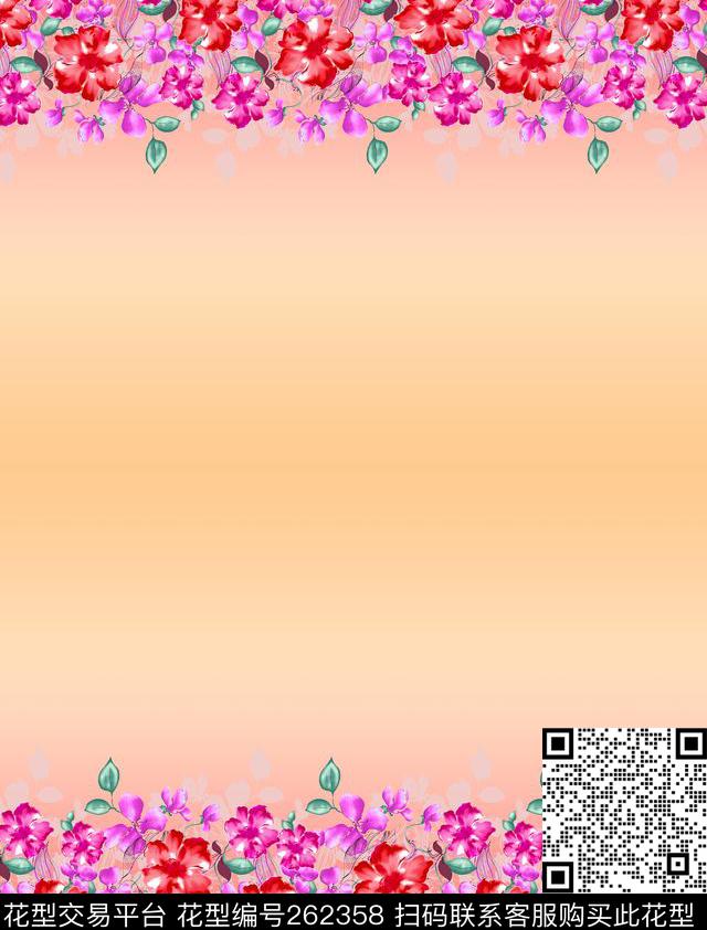 花卉植物定位传统印花华亿平台下载（图片编号: 262358） - 瓦栏（Walan）