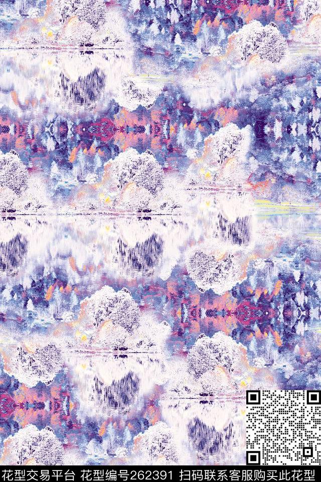 花卉雪景肌理数码印花华亿平台下载（图片编号: 262391） - 瓦栏（Walan）