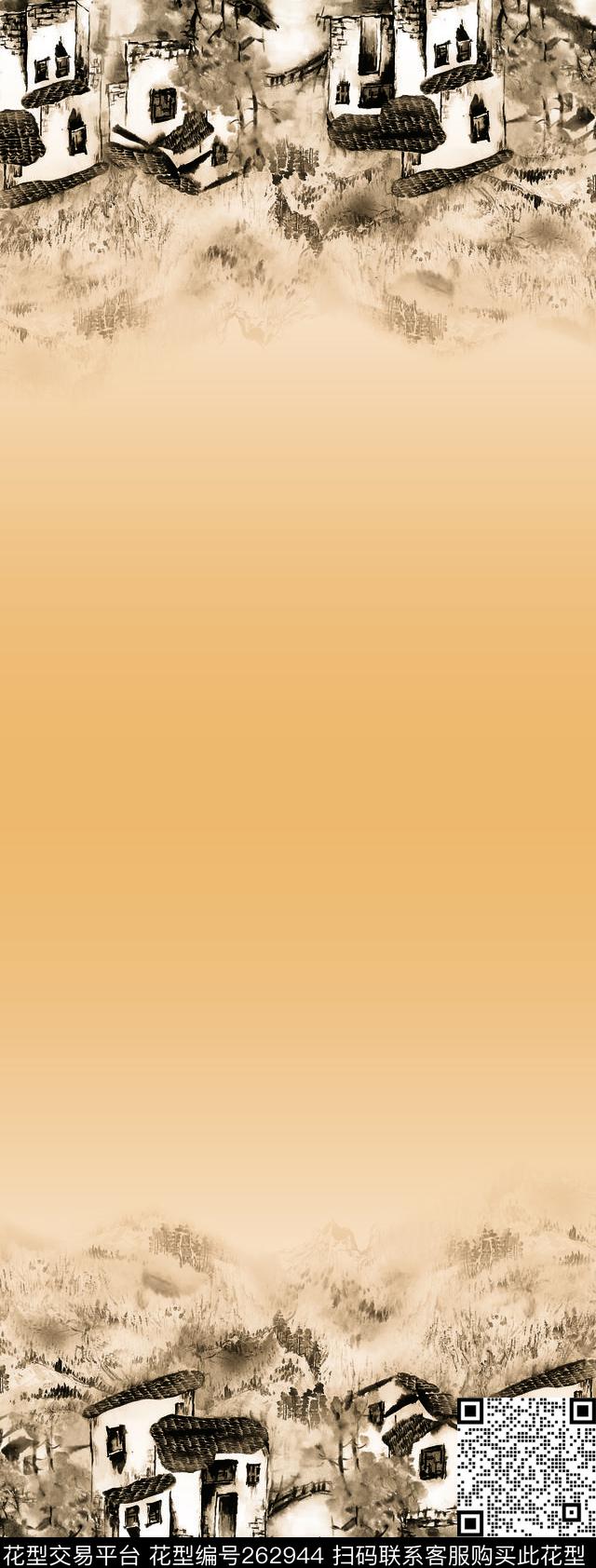 建筑定位怀旧数码印花华亿平台下载（图片编号: 262944） - 瓦栏（Walan）