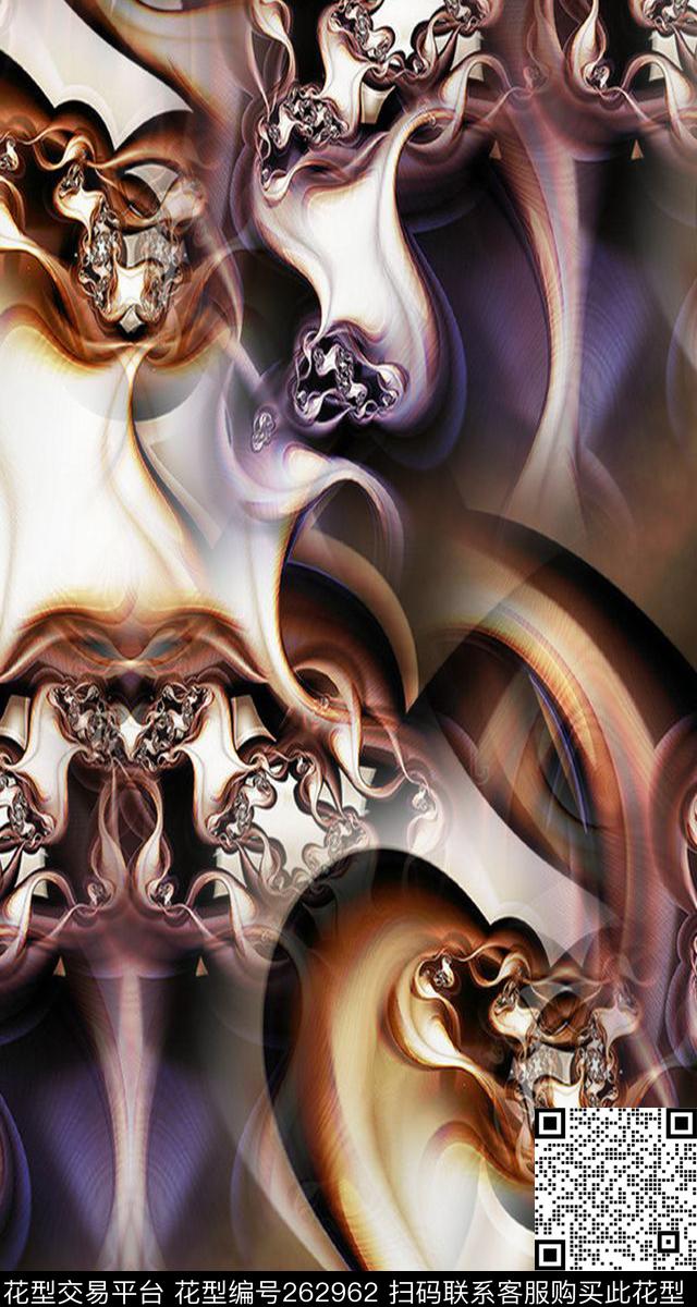 钻石奢华华丽数码印花华亿平台下载（图片编号: 262962） - 瓦栏（Walan）