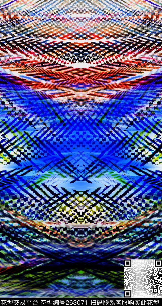 抽象条纹渐变数码印花华亿平台下载（图片编号: 263071） - 瓦栏（Walan）