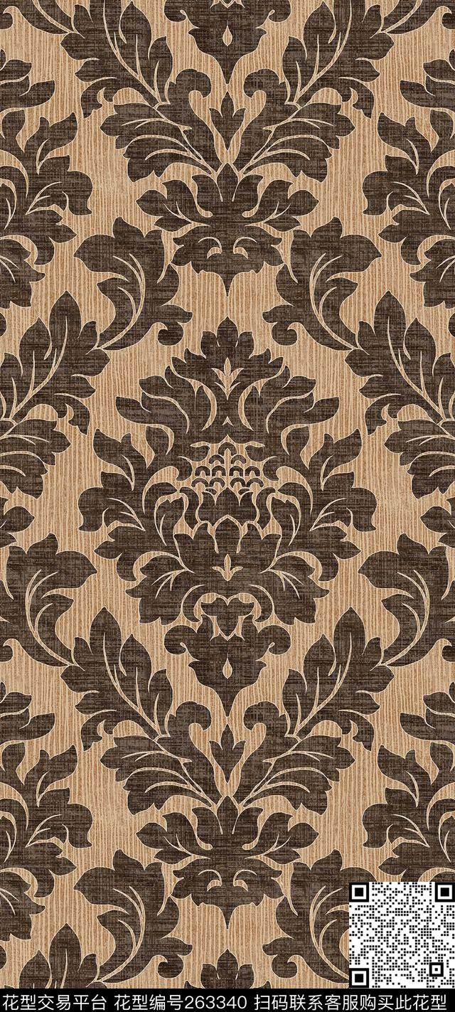 花卉欧式古典传统印花华亿平台下载（图片编号: 263340） - 瓦栏（Walan）