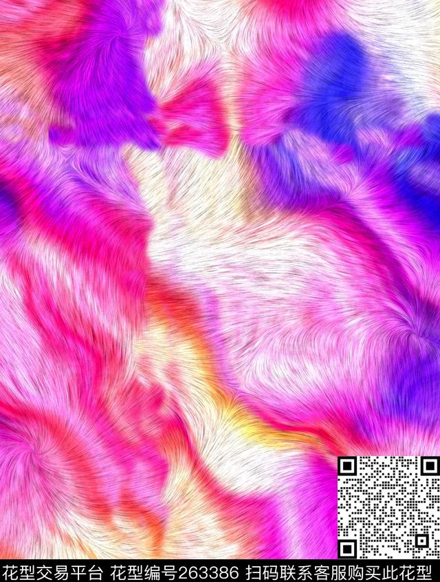 毛皮光影炫彩数码印花华亿平台下载（图片编号: 263386） - 瓦栏（Walan）