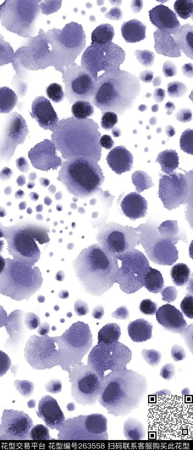 点随意水墨传统印花华亿平台下载（图片编号: 263558） - 瓦栏（Walan）