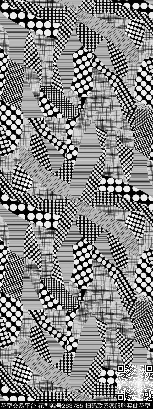 格子条纹拼接传统印花华亿平台下载（图片编号: 263785） - 瓦栏（Walan）