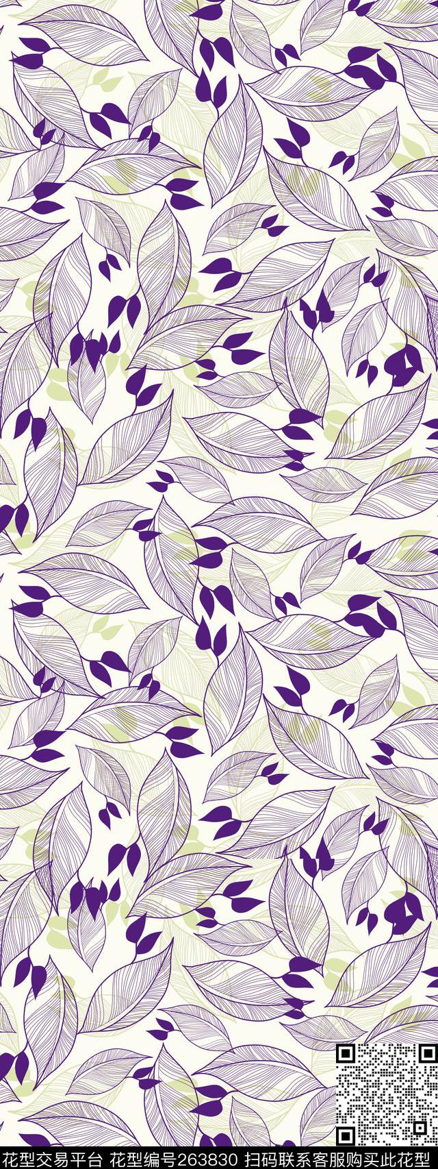 树叶素雅淡雅传统印花华亿平台下载（图片编号: 263830） - 瓦栏（Walan）