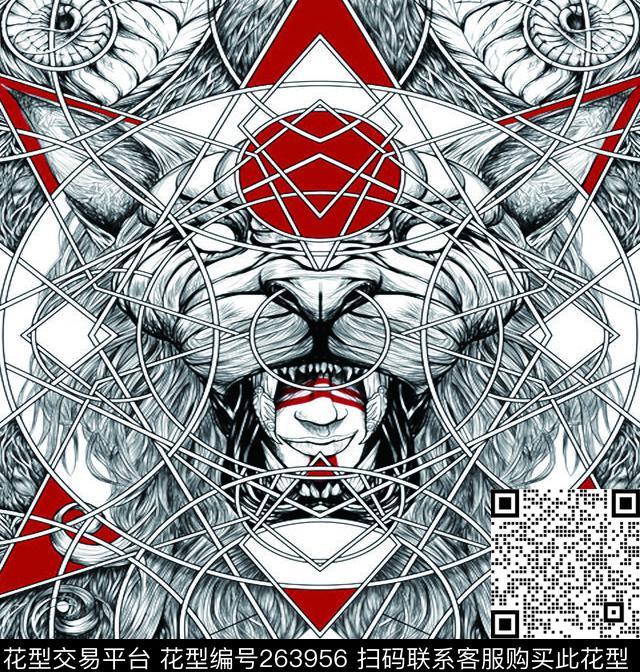 手绘漫画神秘数码印花华亿平台下载（图片编号: 263956） - 瓦栏（Walan）