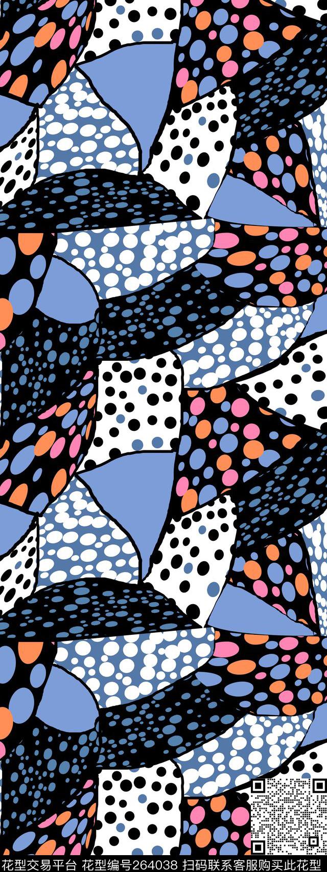 点点块面分割传统印花华亿平台下载（图片编号: 264038） - 瓦栏（Walan）