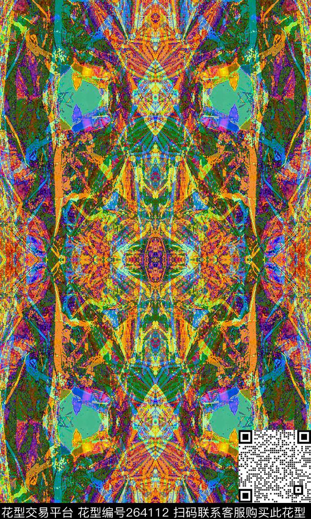 抽象数码印花华亿平台下载（图片编号: 264112） - 瓦栏（Walan）