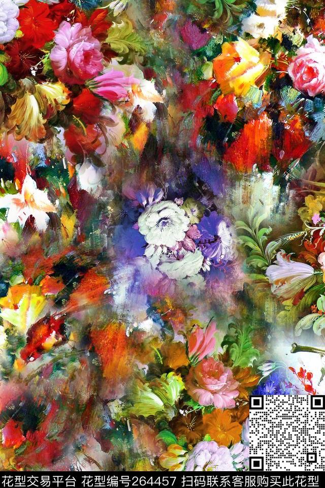 定位花卉荷花数码印花华亿平台下载（图片编号: 264457） - 瓦栏（Walan）