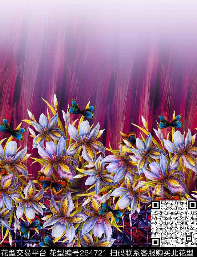 定位渐变紫色调数码印花华亿平台下载（图片编号: 264721） - 瓦栏（Walan）