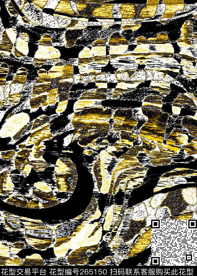豹纹树纹抽象数码印花华亿平台下载（图片编号: 265150） - 瓦栏（Walan）