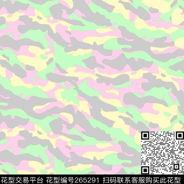 迷彩粉彩传统印花华亿平台下载（图片编号: 265291） - 瓦栏（Walan）