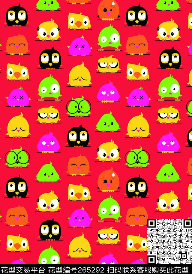 卡通撞色动物传统印花华亿平台下载（图片编号: 265292） - 瓦栏（Walan）