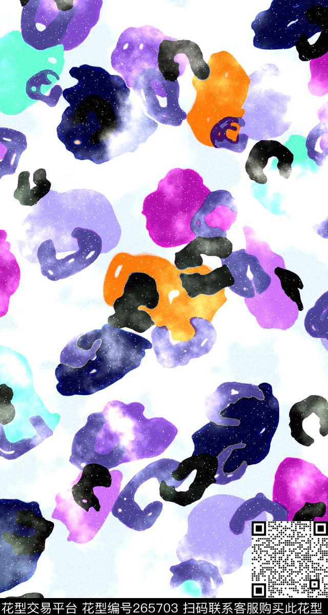 豹纹动物纹女装数码印花华亿平台下载（图片编号: 265703） - 瓦栏（Walan）