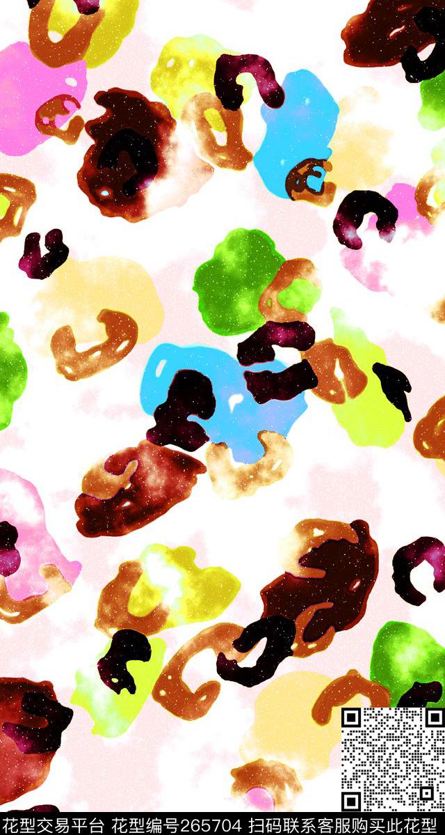 豹纹动物纹女装数码印花华亿平台下载（图片编号: 265704） - 瓦栏（Walan）