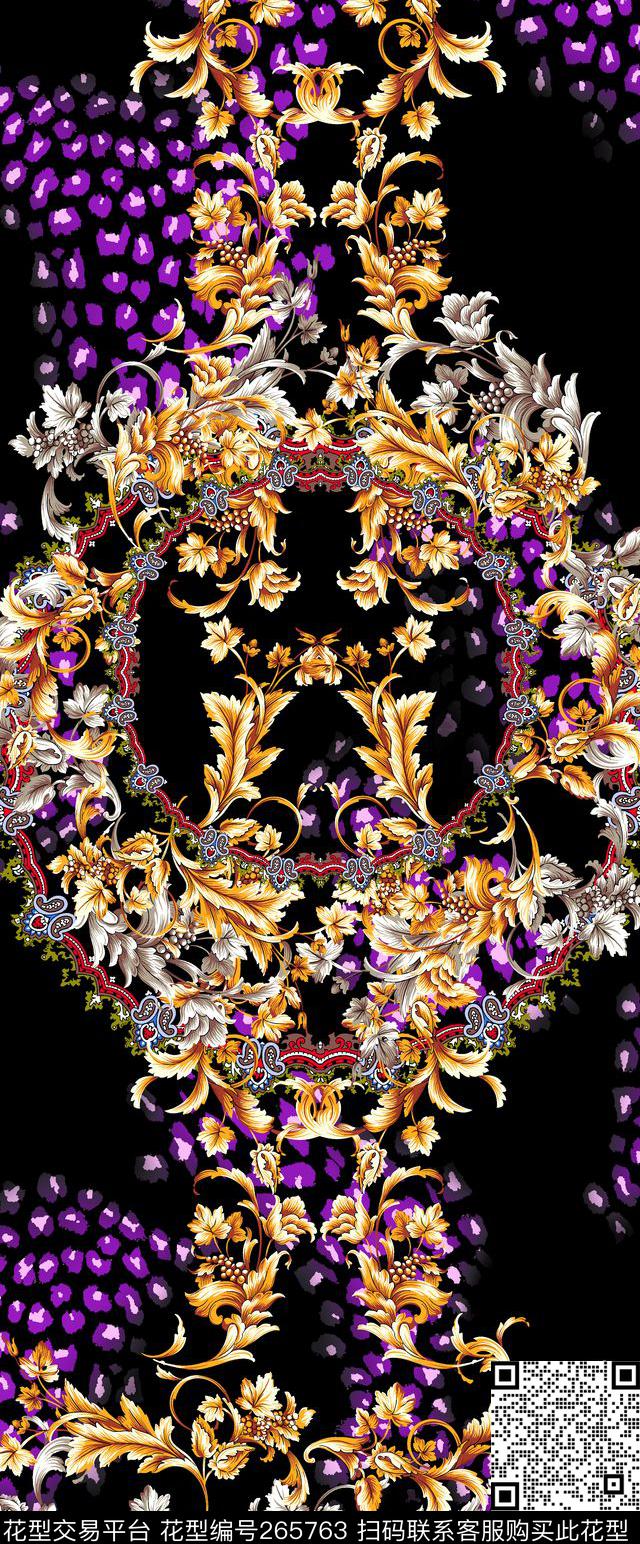 复古古典宫廷风数码印花华亿平台下载（图片编号: 265763） - 瓦栏（Walan）