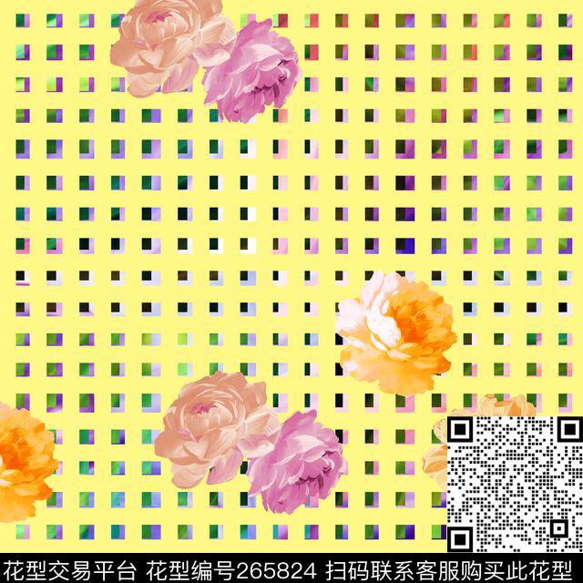 ♥红桃A〖极致格纹〗数码印花华亿平台下载（图片编号: 265824） - 瓦栏（Walan）