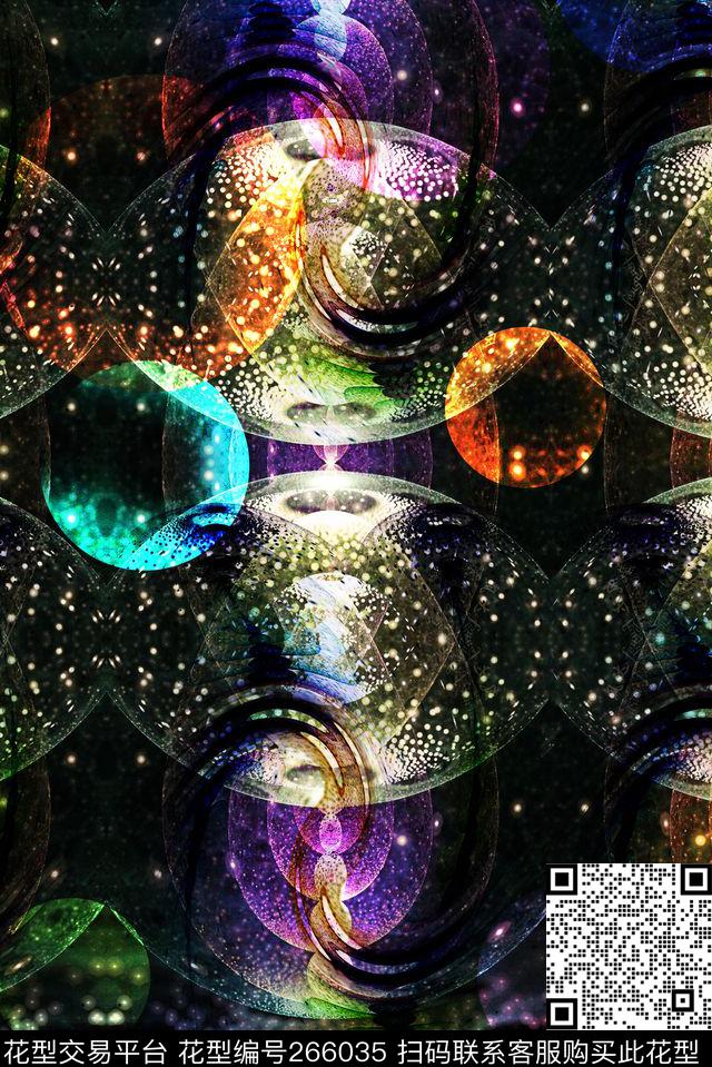 几何抽象彩色数码印花华亿平台下载（图片编号: 266035） - 瓦栏（Walan）