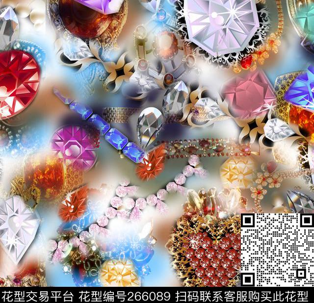 珠宝宝石钻石数码印花华亿平台下载（图片编号: 266089） - 瓦栏（Walan）