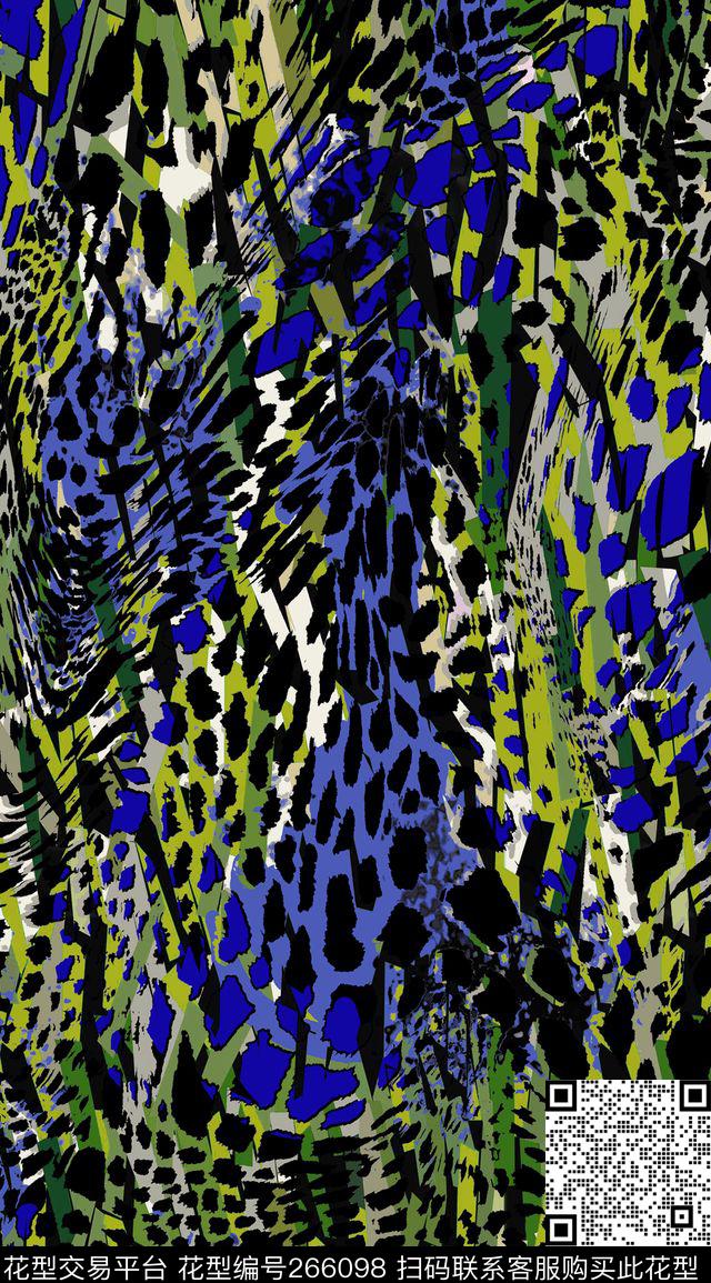 传统印花豹纹动物纹数码印花华亿平台下载（图片编号: 266098） - 瓦栏（Walan）
