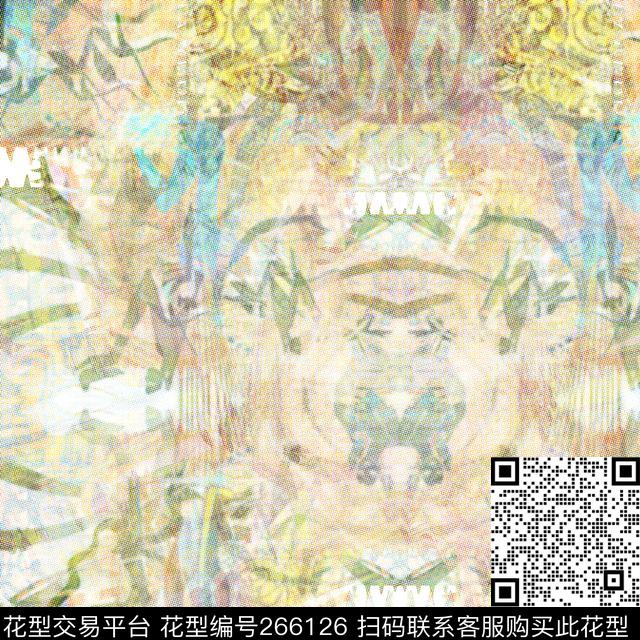 ♥红桃A〖艺术涂鸦〗数码印花华亿平台下载（图片编号: 266126） - 瓦栏（Walan）