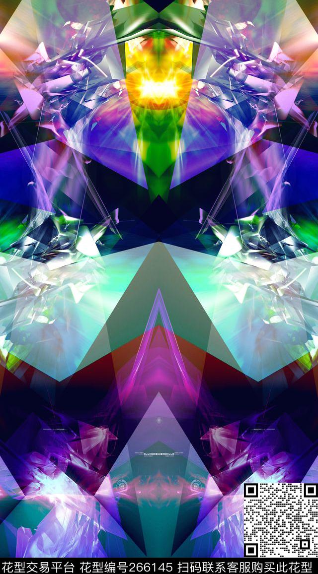 三维绚丽炫光数码印花华亿平台下载（图片编号: 266145） - 瓦栏（Walan）
