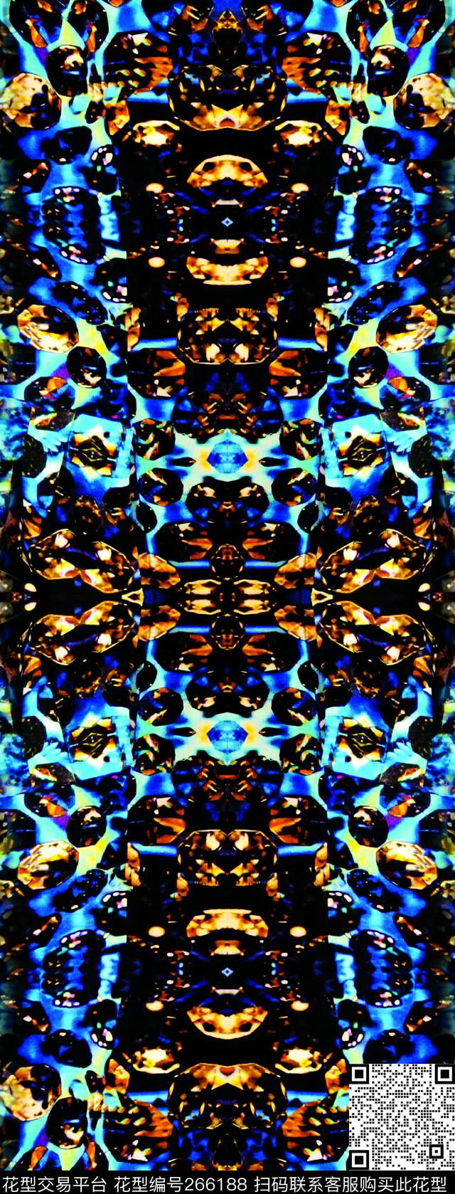 宝石珠宝抽象数码印花华亿平台下载（图片编号: 266188） - 瓦栏（Walan）