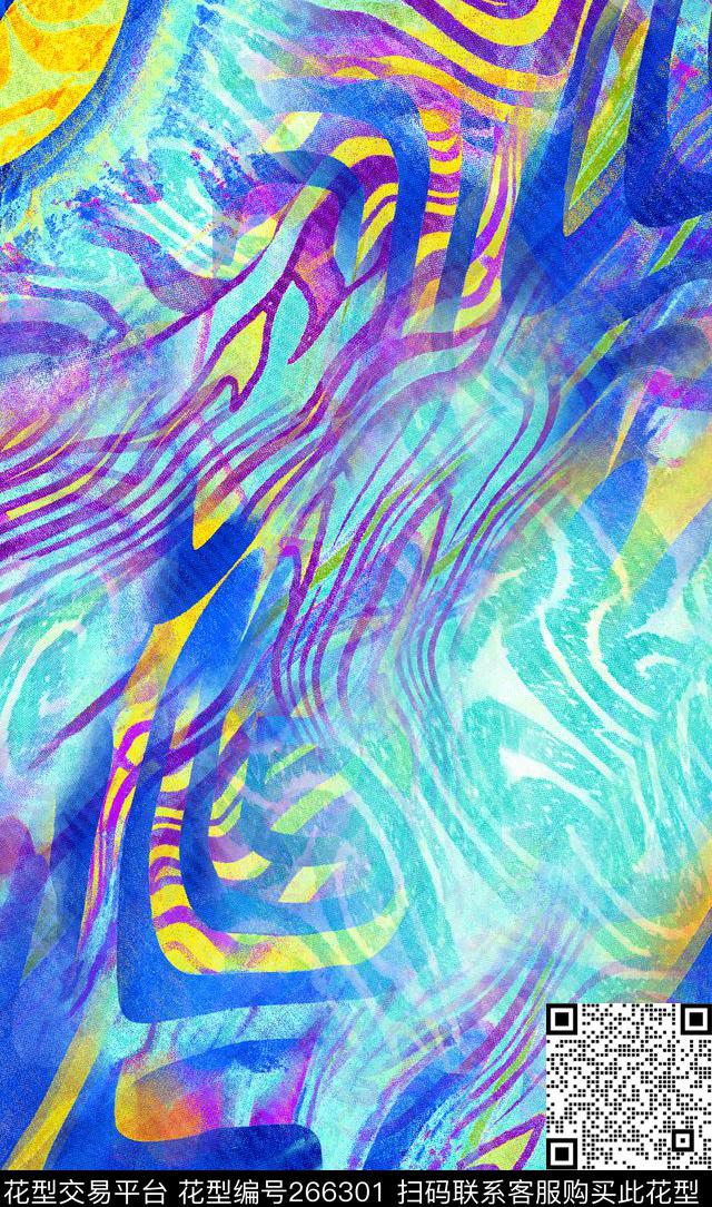 动物纹抽象斑马纹数码印花华亿平台下载（图片编号: 266301） - 瓦栏（Walan）