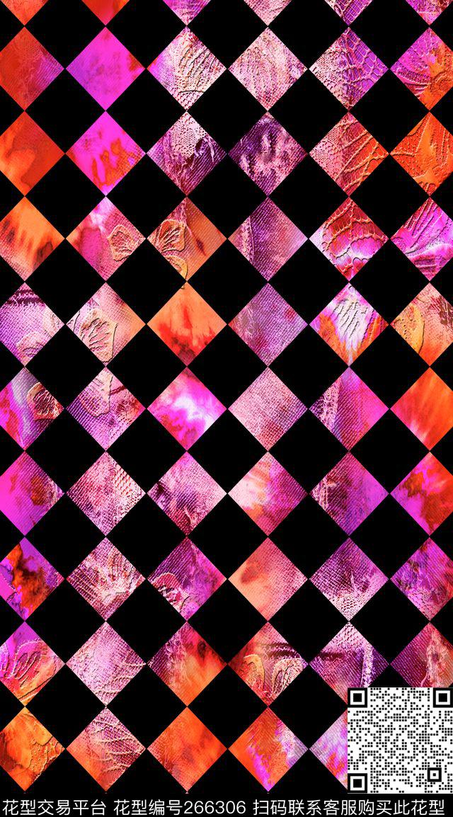 格子数码印花华亿平台下载（图片编号: 266306） - 瓦栏（Walan）