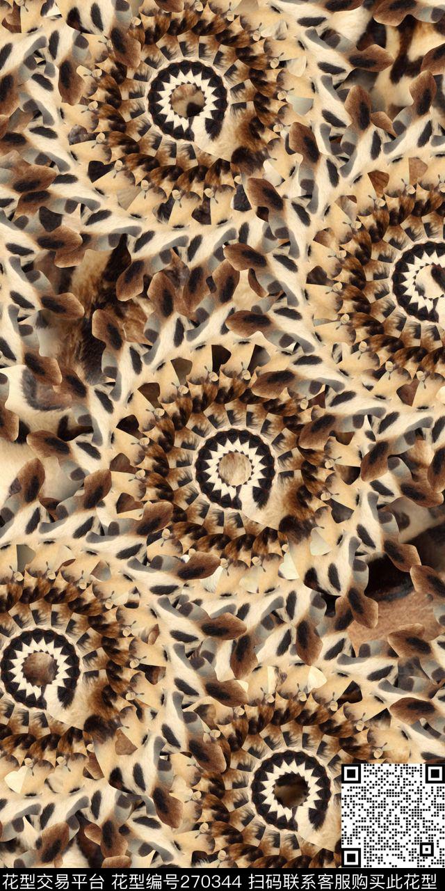 圆圆环螺旋数码印花华亿平台下载（图片编号: 270344） - 瓦栏（Walan）